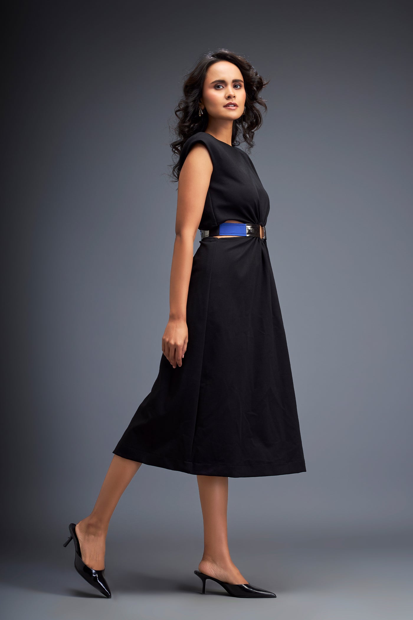 Deepika Arora Gathered Waist Dress indian designer wear online shopping melange singapore 