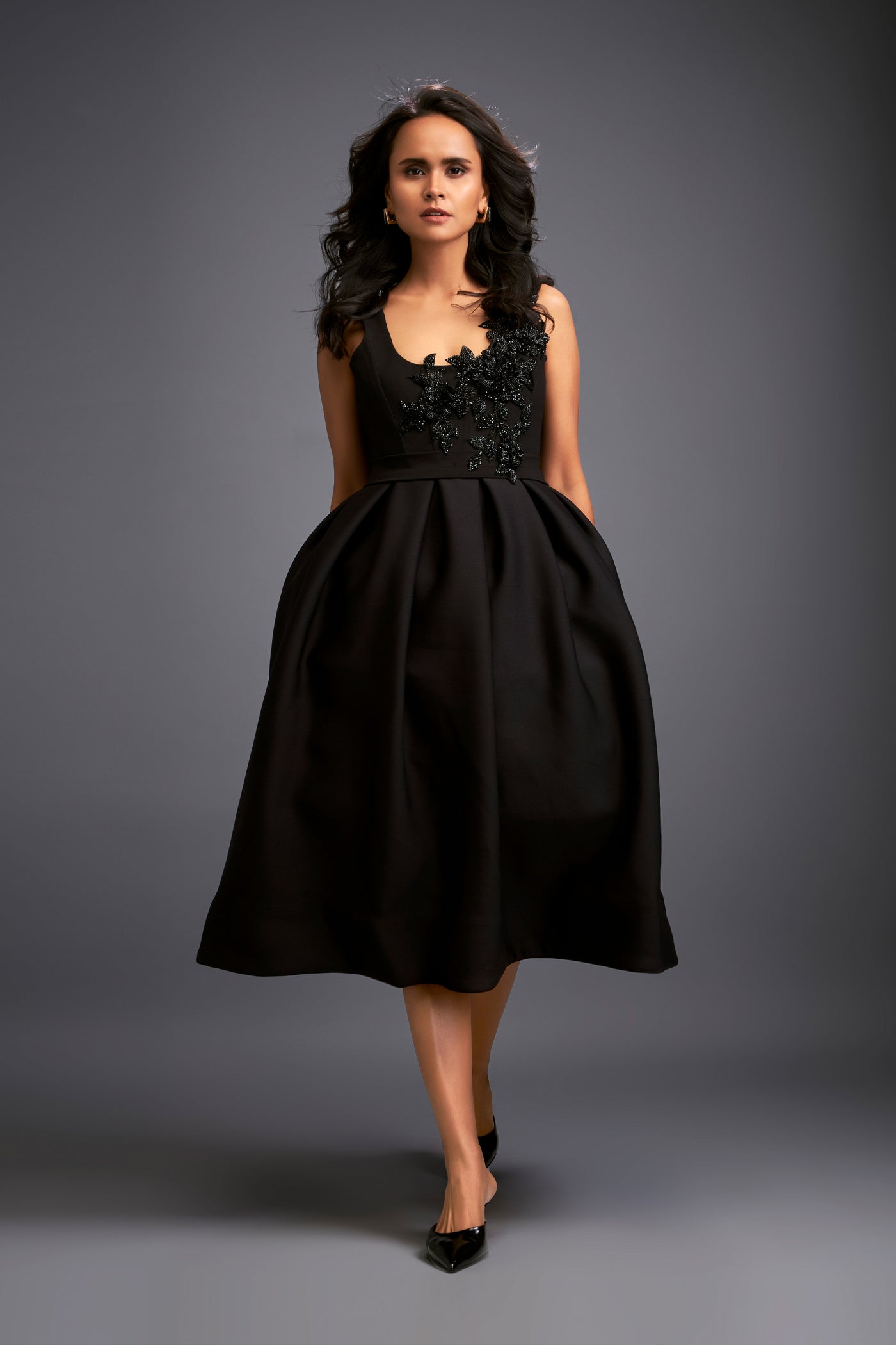 Deepika Arora Legant Black Dress Indian designer wear online shopping melange singapore
