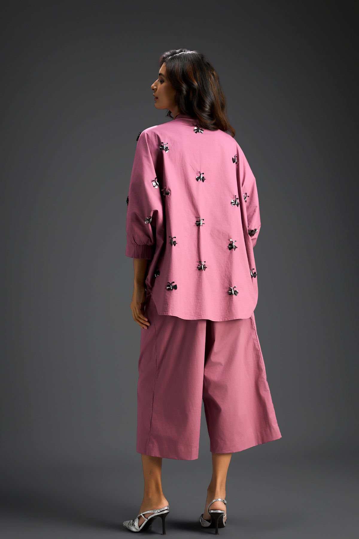Deepika Arora Pink Cotton Co-ord Set Indian designer wear online shopping melange singapore 