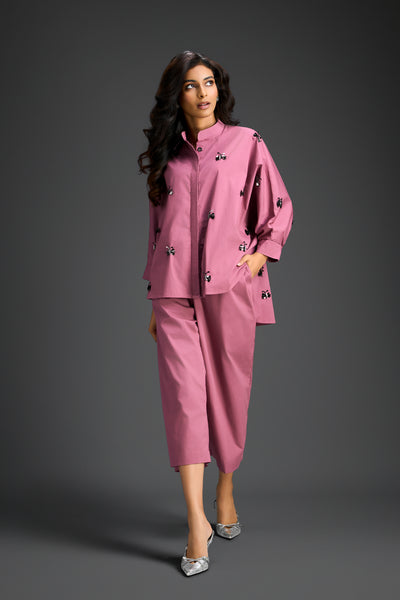 Deepika Arora Pink Cotton Co-ord Set Indian designer wear online shopping melange singapore 