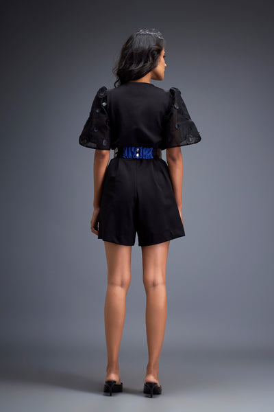 Deepika Arora Playsuit With Voluminous Sleeves indian designer wear online shopping melange singapore 

