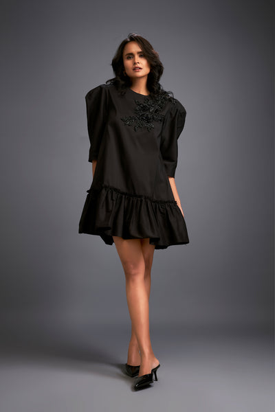 Deepika Arora Puffed Sleeves Dress Indian designer wear online shopping melange singapore