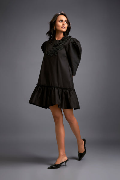 Deepika Arora Puffed Sleeves Dress Indian designer wear online shopping melange singapore