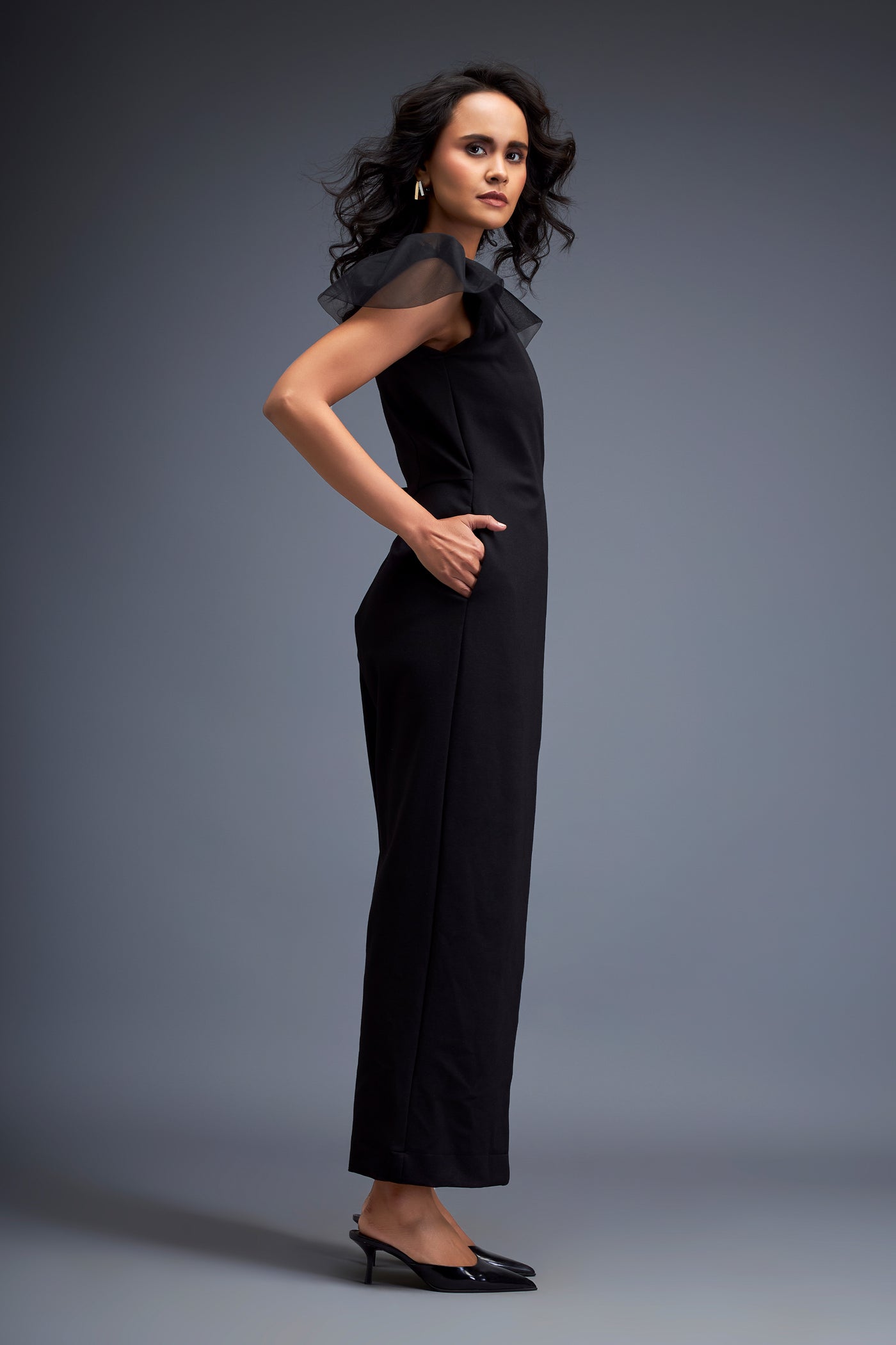 Deepika Arora Sleek Modern Silhouette Jumpsuit indian designer wear online shopping melange singapore 