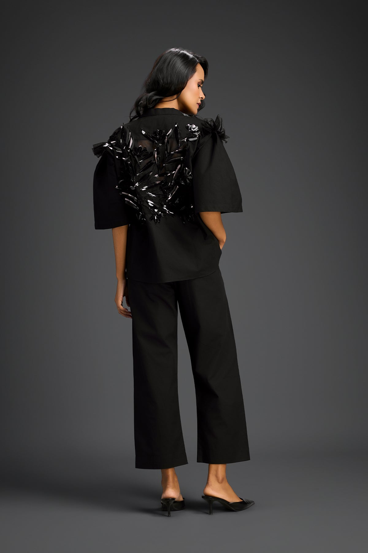 Deepika Arora Structured Coord Set Black Indian designer wear online shopping melange singapore 