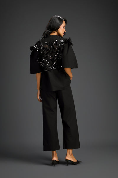 Deepika Arora Structured Coord Set Black Indian designer wear online shopping melange singapore 