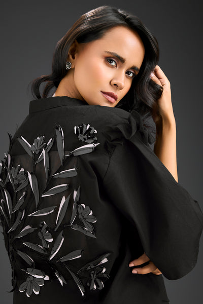 Deepika Arora Structured Coord Set Black Indian designer wear online shopping melange singapore 