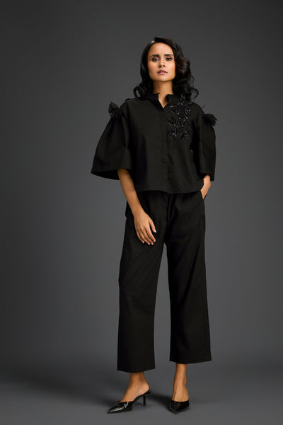 Deepika Arora Structured Coord Set Black Indian designer wear online shopping melange singapore 