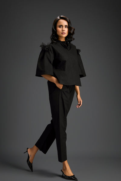 Deepika Arora Structured Coord Set Black Indian designer wear online shopping melange singapore 