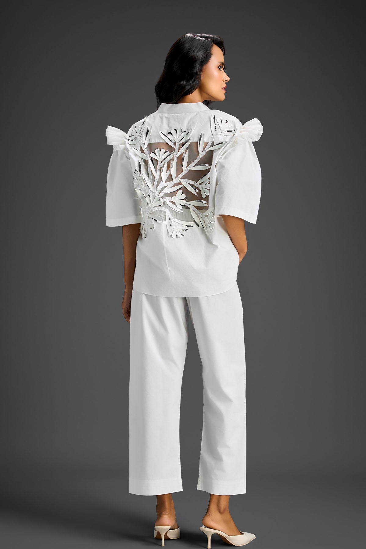 Deepika Arora Structured Coord Set White Indian designer wear online shopping melange singapore