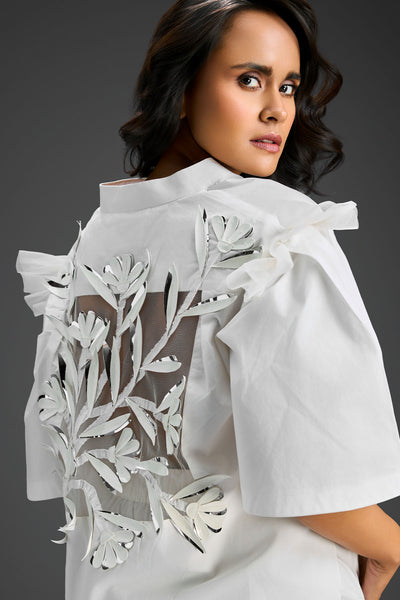 Deepika Arora Structured Coord Set White Indian designer wear online shopping melange singapore