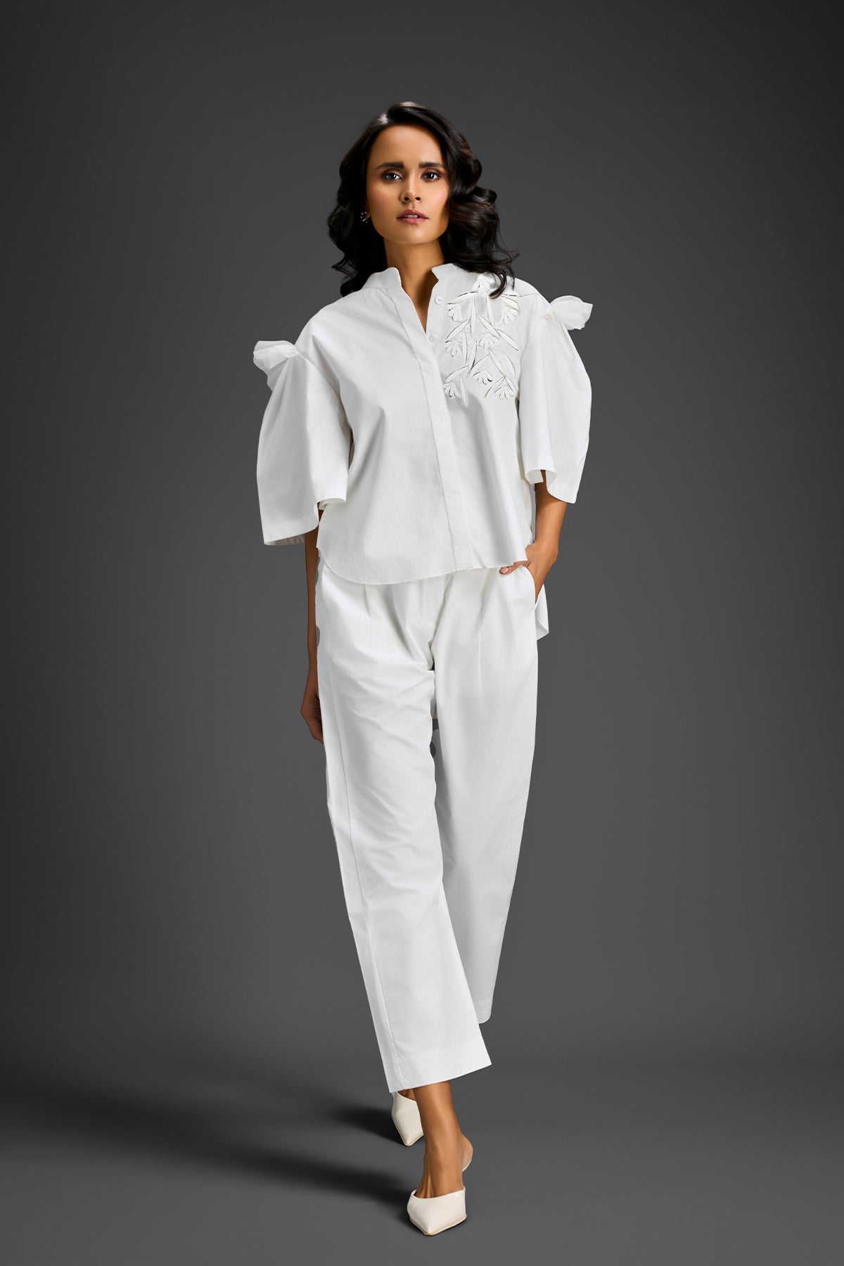 Deepika Arora Structured Coord Set White Indian designer wear online shopping melange singapore