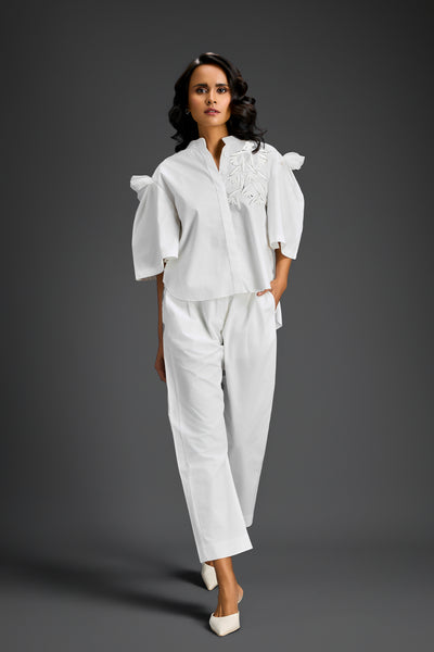 Deepika Arora Structured Coord Set White Indian designer wear online shopping melange singapore