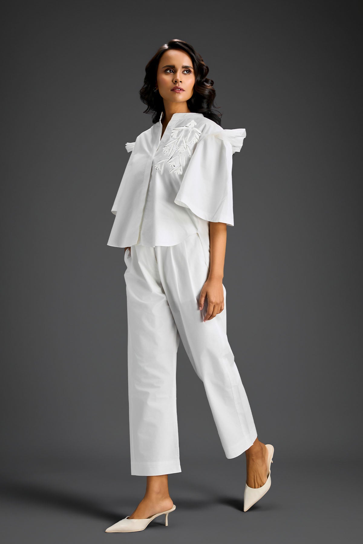 Deepika Arora Structured Coord Set White Indian designer wear online shopping melange singapore