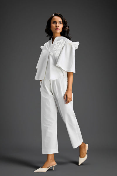 Deepika Arora Structured Coord Set White Indian designer wear online shopping melange singapore