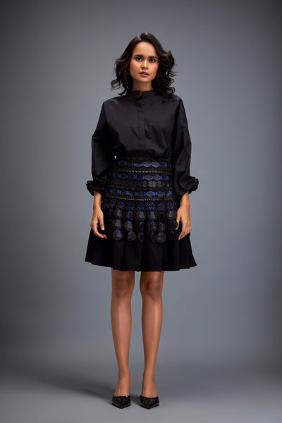 Deepika Arora Structured Skirt With Layered Circular indian designer wear online shopping melange singapore 