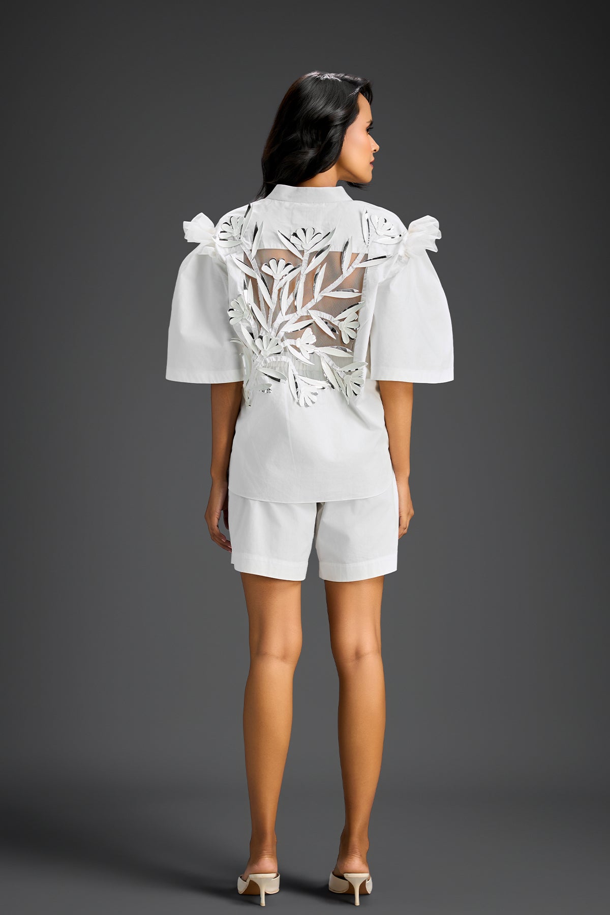 Deepika Arora Structured White Coord Set Indian designer wear online shopping melange singapore 
