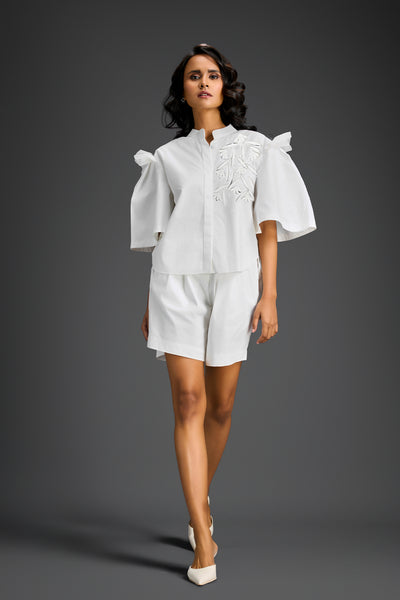 Deepika Arora Structured White Coord Set Indian designer wear online shopping melange singapore 
