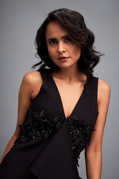 Deepika Arora Tiered Ruffles Dress Indian designer wear online shopping melange singapore