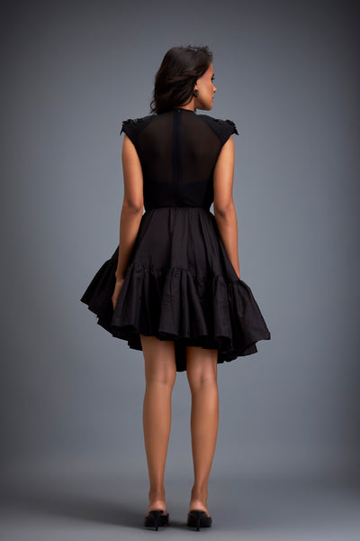 Deepika Arora Top With Tiered Ruffle Mini Skirt indian designer wear online shopping melange singapore
