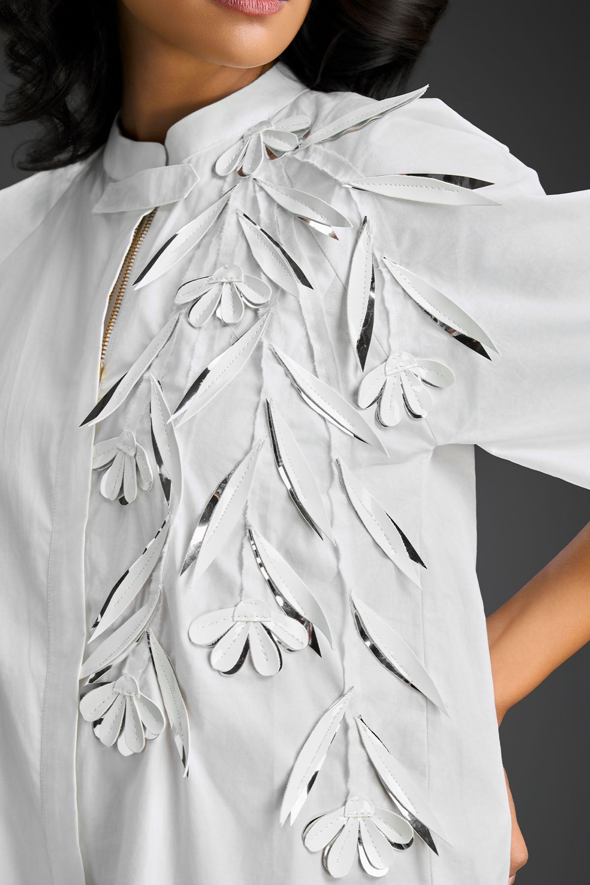 Deepika Arora White Bubble Hem Dress Indian designer wear online shopping melange singapore 