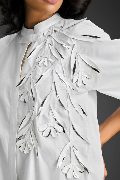 Deepika Arora White Bubble Hem Dress Indian designer wear online shopping melange singapore 