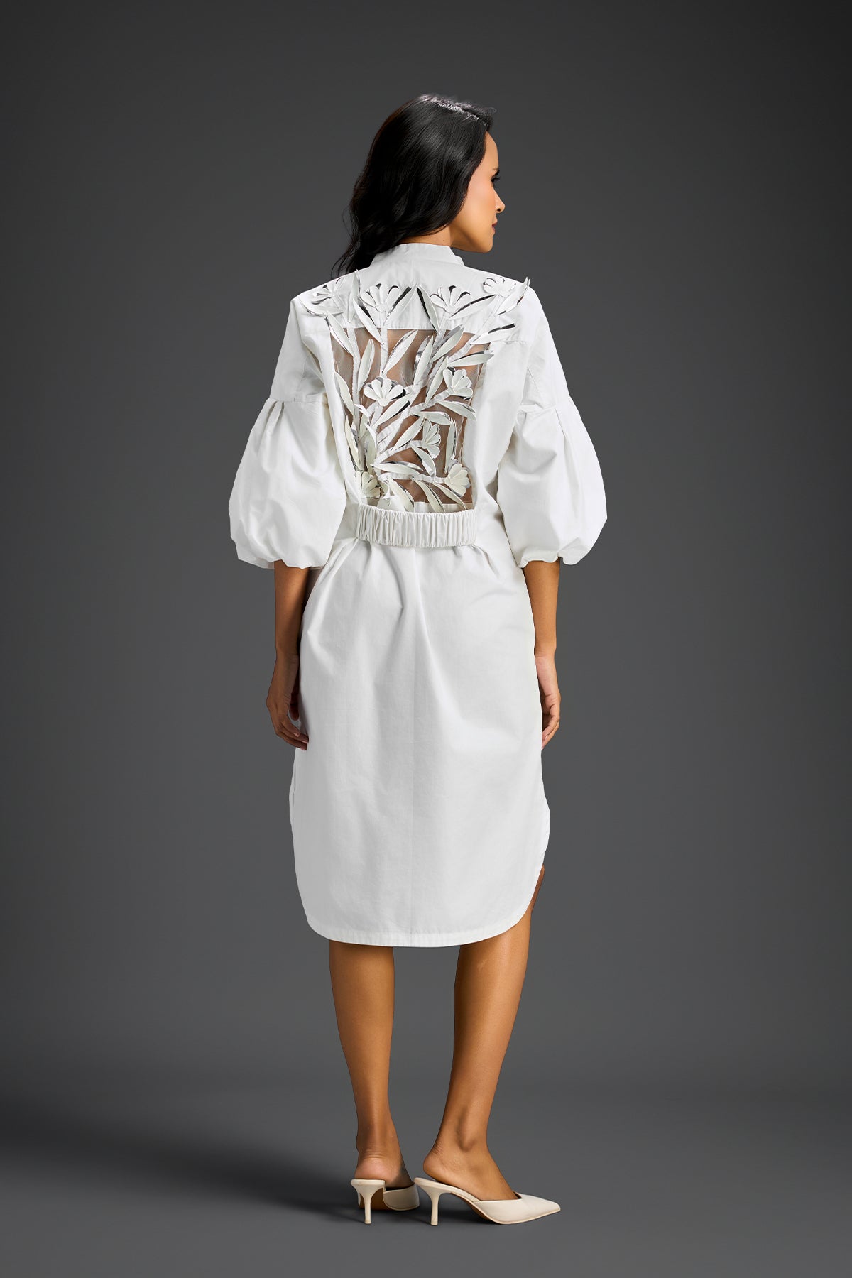 Deepika Arora White Shirt Dress Indian designer wear online shopping melange singapore 

