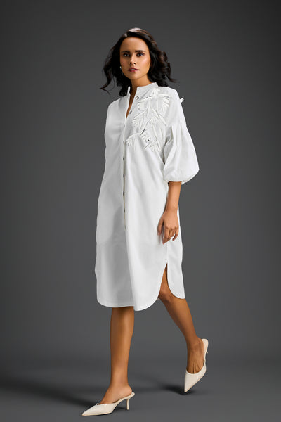 Deepika Arora White Shirt Dress Indian designer wear online shopping melange singapore 
