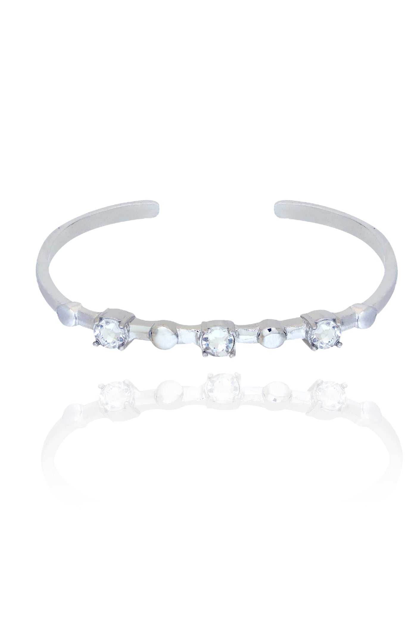 ESME Water Lily Diamond In Silver jewellery indian designer wear online shopping melange singapore