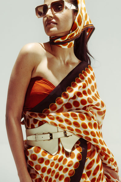 Ekaya Groovy Polka Ochre indian designer wear online shopping melange singapore 