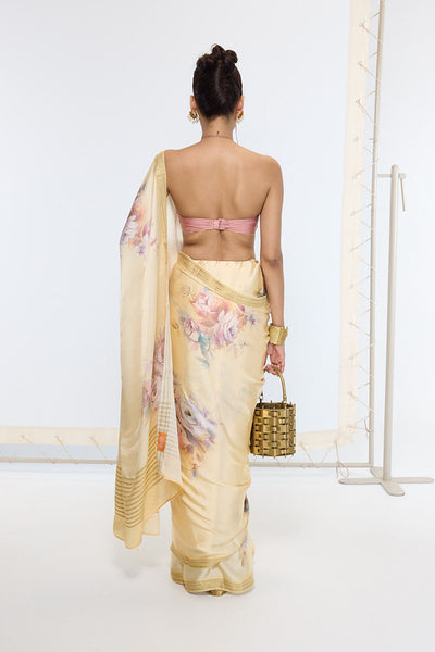 Ekaya Handwoven Biscotti Printed Saree indian designer wear online shopping melange singapore 
