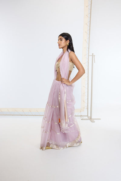 Ekaya Handwoven Dusty Grape Saree indian designer wear online shopping melange singapore 