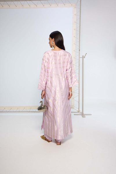 Ekaya Handwoven Lavender Silk Kurta Set indian designer wear online shopping melange singapore 