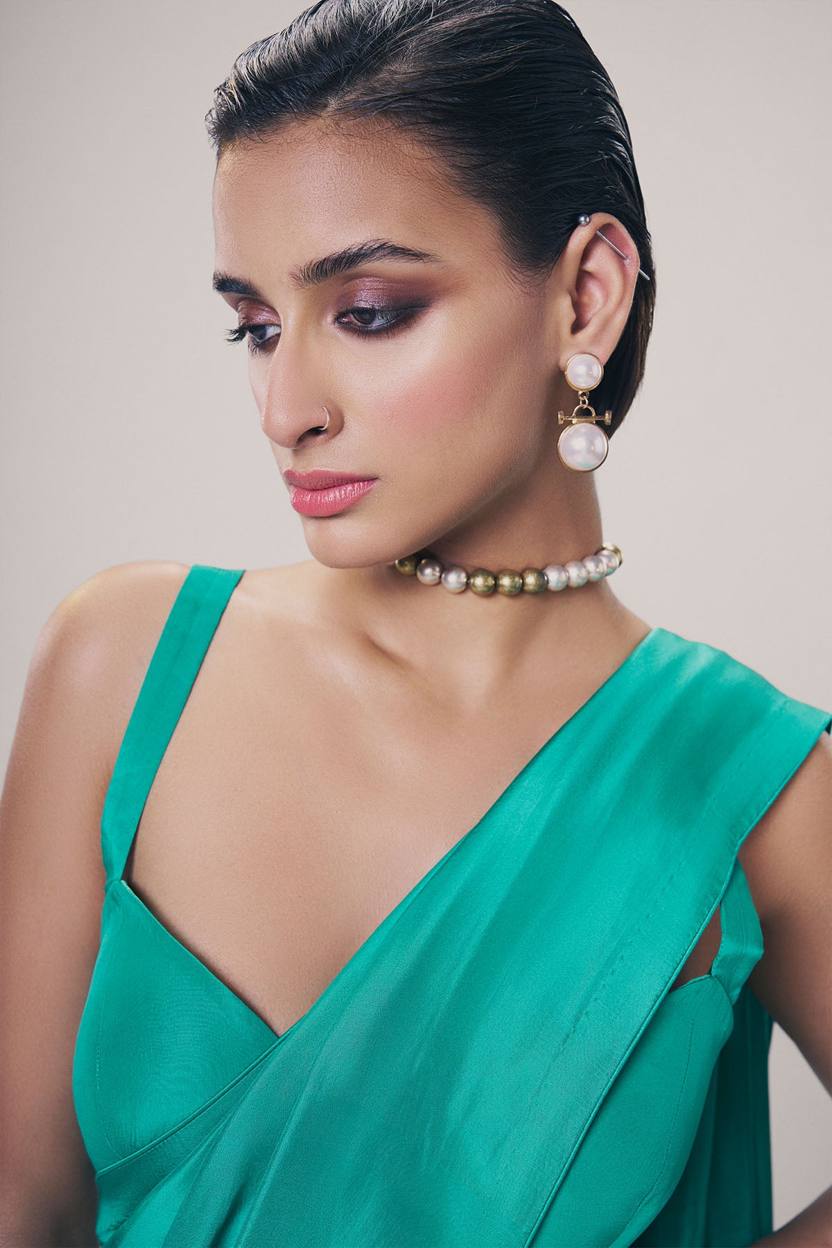 Ekaya Handwoven Peppermint Green Silk Saree indian designer wear online shopping melange singapore 