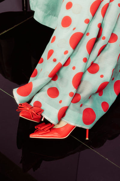 Ekaya Modern Red Confetti indian designer wear online shopping melange singapore 
