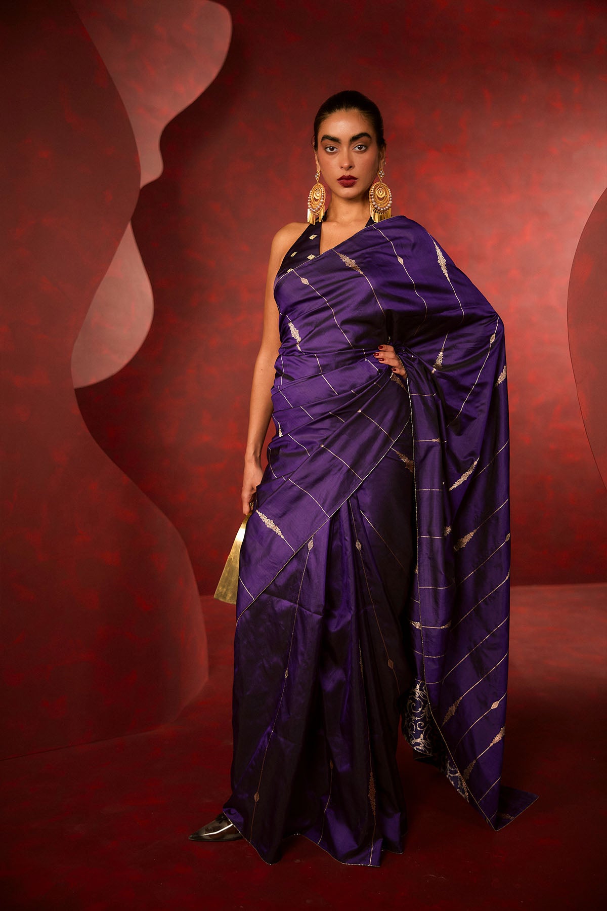 Ekaya The Bridezilla Saree in Purple indian designer wear online shopping melange singapore 