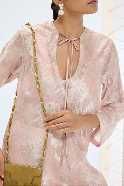Ekaya The Diana Kurta Set in Peach indian designer wear online shopping melange singapore 