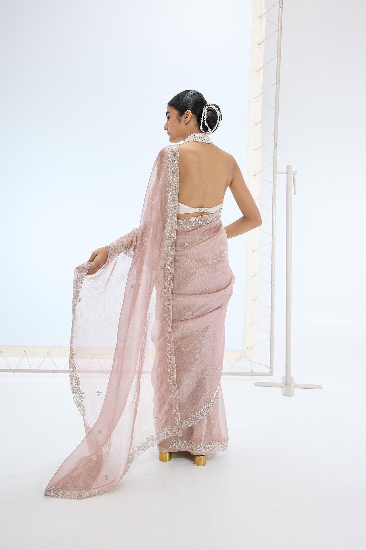Ekaya The Eva Saree in Mauve indian designer wear online shopping melange singapore 