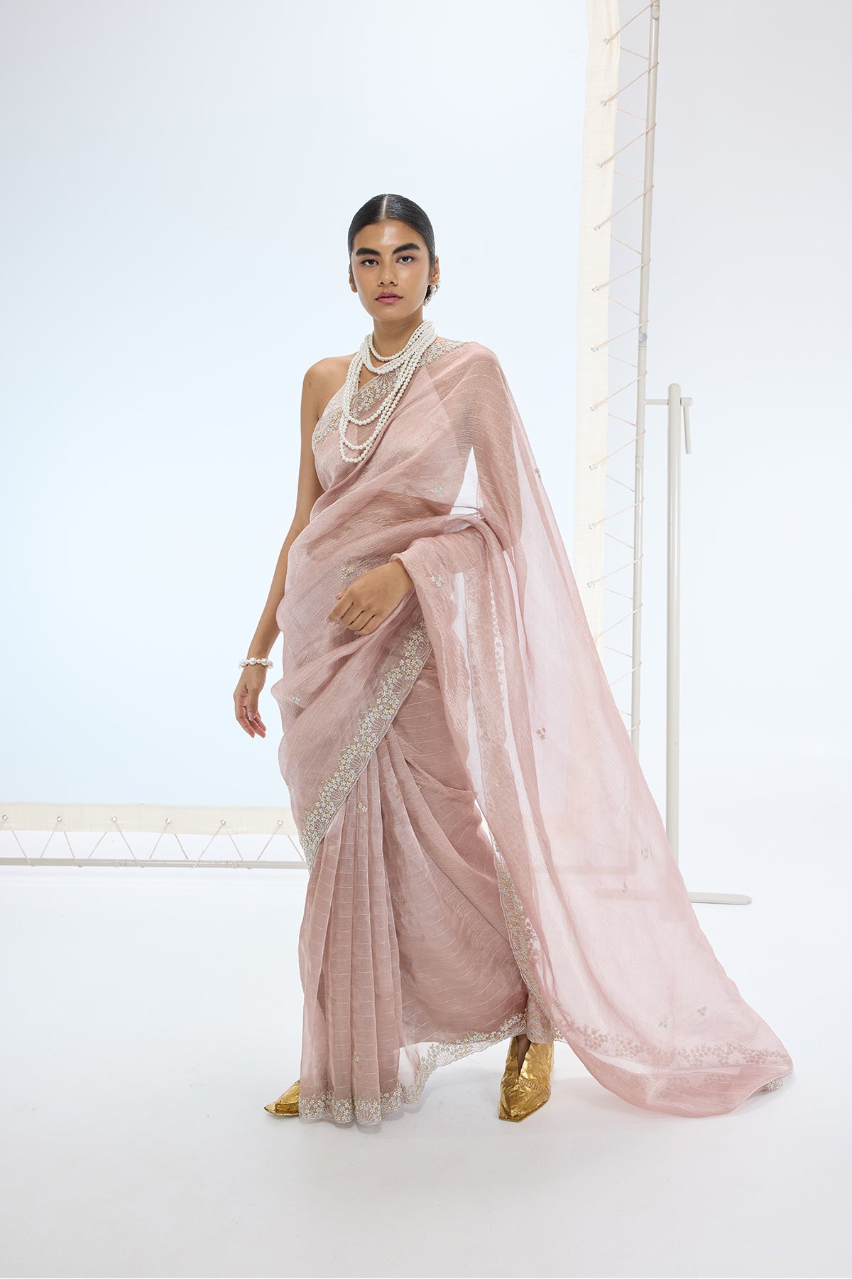 Ekaya The Eva Saree in Mauve indian designer wear online shopping melange singapore 