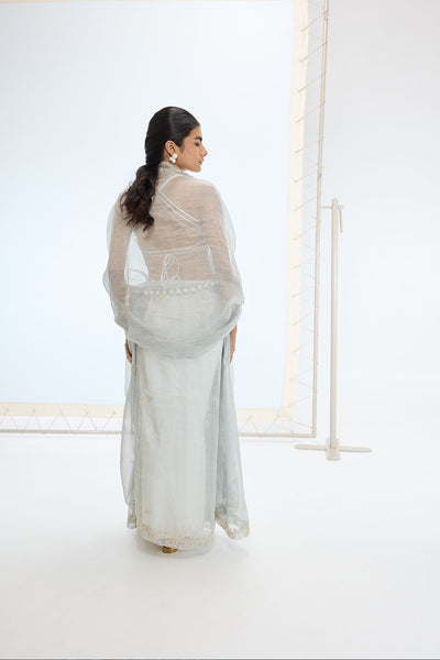 Ekaya The Eva Saree in Sea Green indian designer wear online shopping melange singapore 
