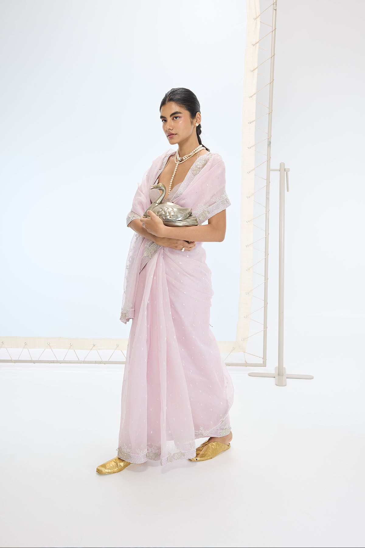 Ekaya The Eve Saree in Mauve indian designer wear online shopping melange singapore 
