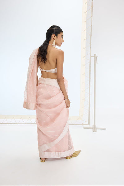 Ekaya The Ivy Saree in Peach indian designer wear online shopping melange singapore 