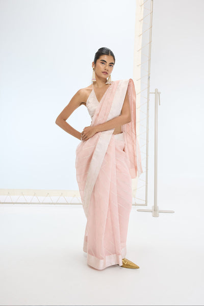 Ekaya The Ivy Saree in Peach indian designer wear online shopping melange singapore 