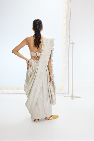 Ekaya The Jenna Saree in  Mauve indian designer wear online shopping melange singapore 
