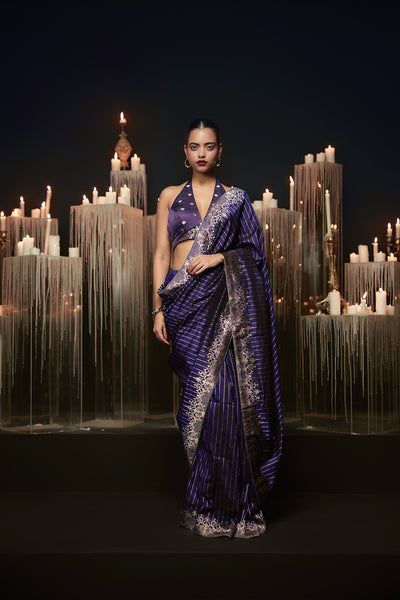 Ekaya The Purple Heart Saree indian designer wear online shopping melange singapore 