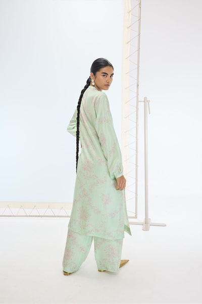 Ekaya The Sophie Kurta Set in Sea Green indian designer wear online shopping melange singapore 