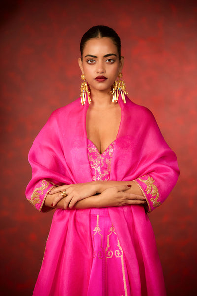 Ekaya The Vixen Lehenga in Pink indian designer wear online shopping melange singapore 

