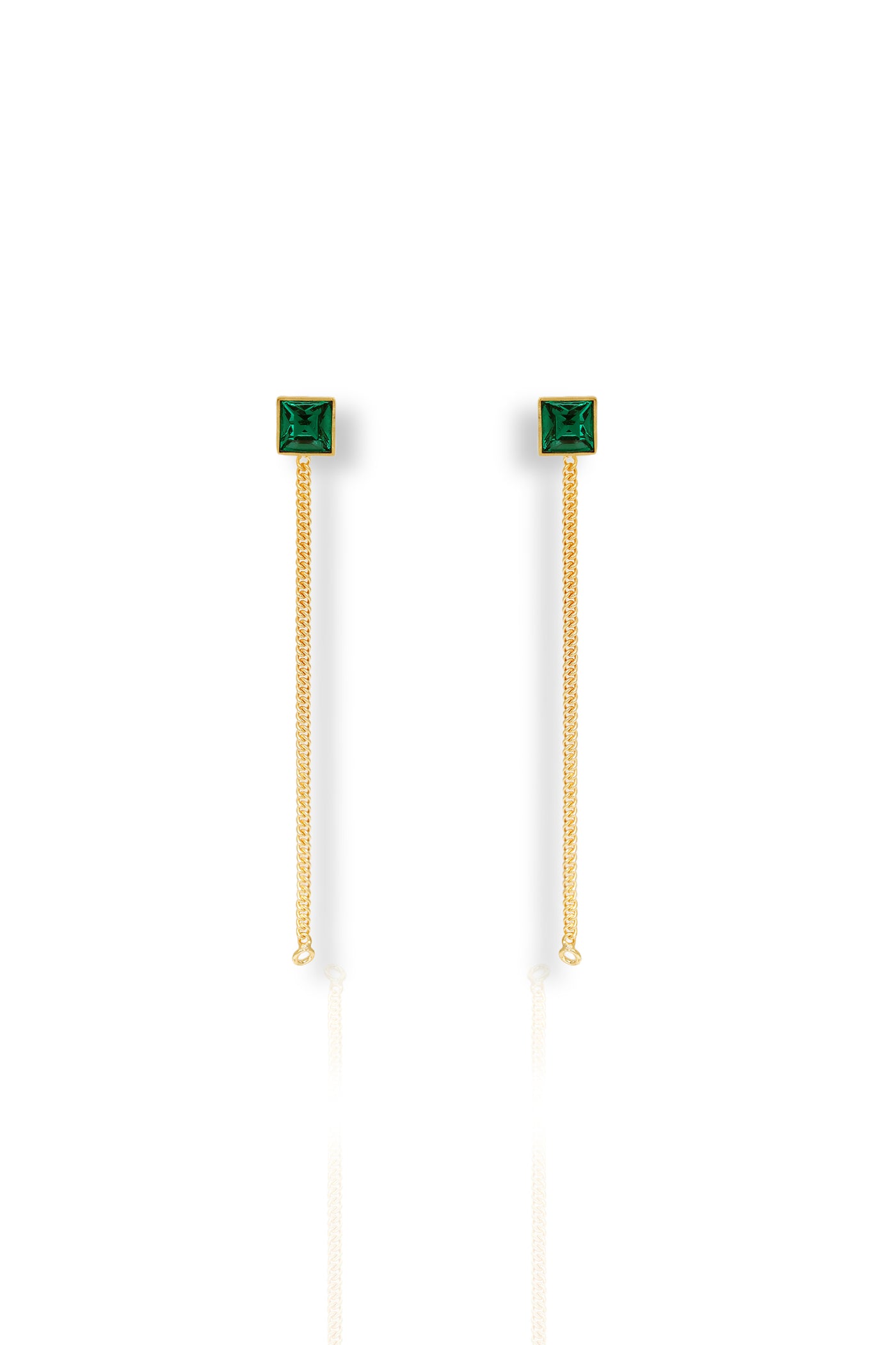 Esme Velvet Veil Earring Emerald Green indian designer wear online shopping melange singapore