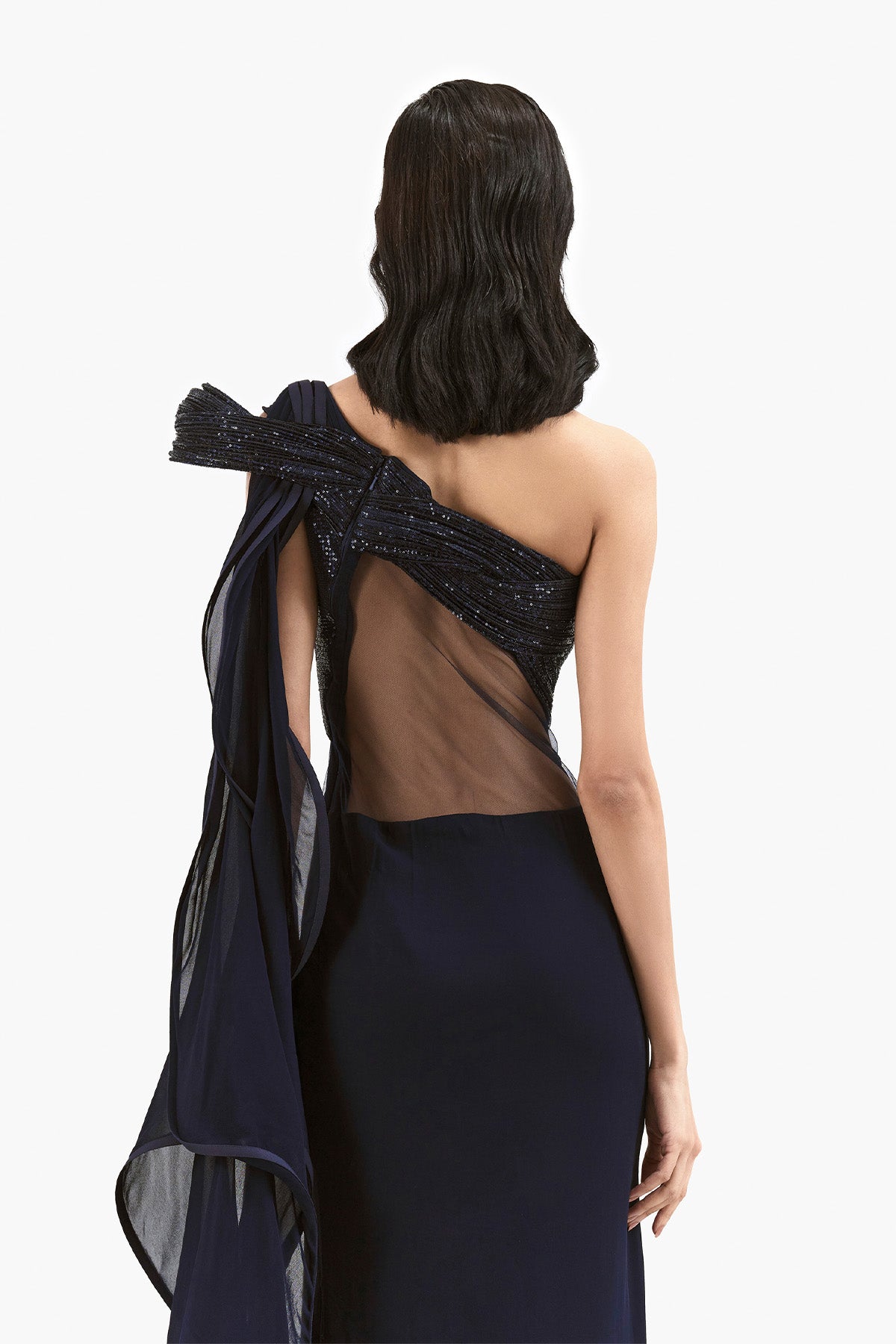 Gaurav Gupta The Corset Drape Saree Gown indian designer wear online shopping melange singapore 