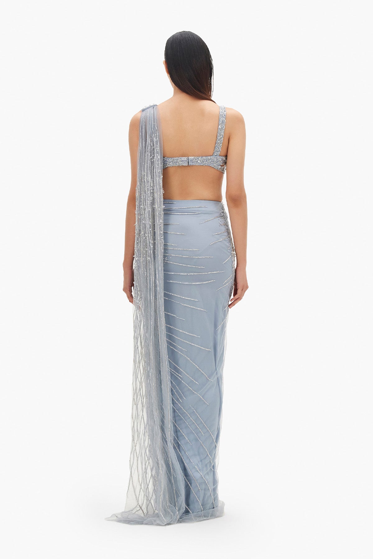 Gaurav Gupta The Cosmic Glint Saree Gown indian designer wear online shopping melange singapore